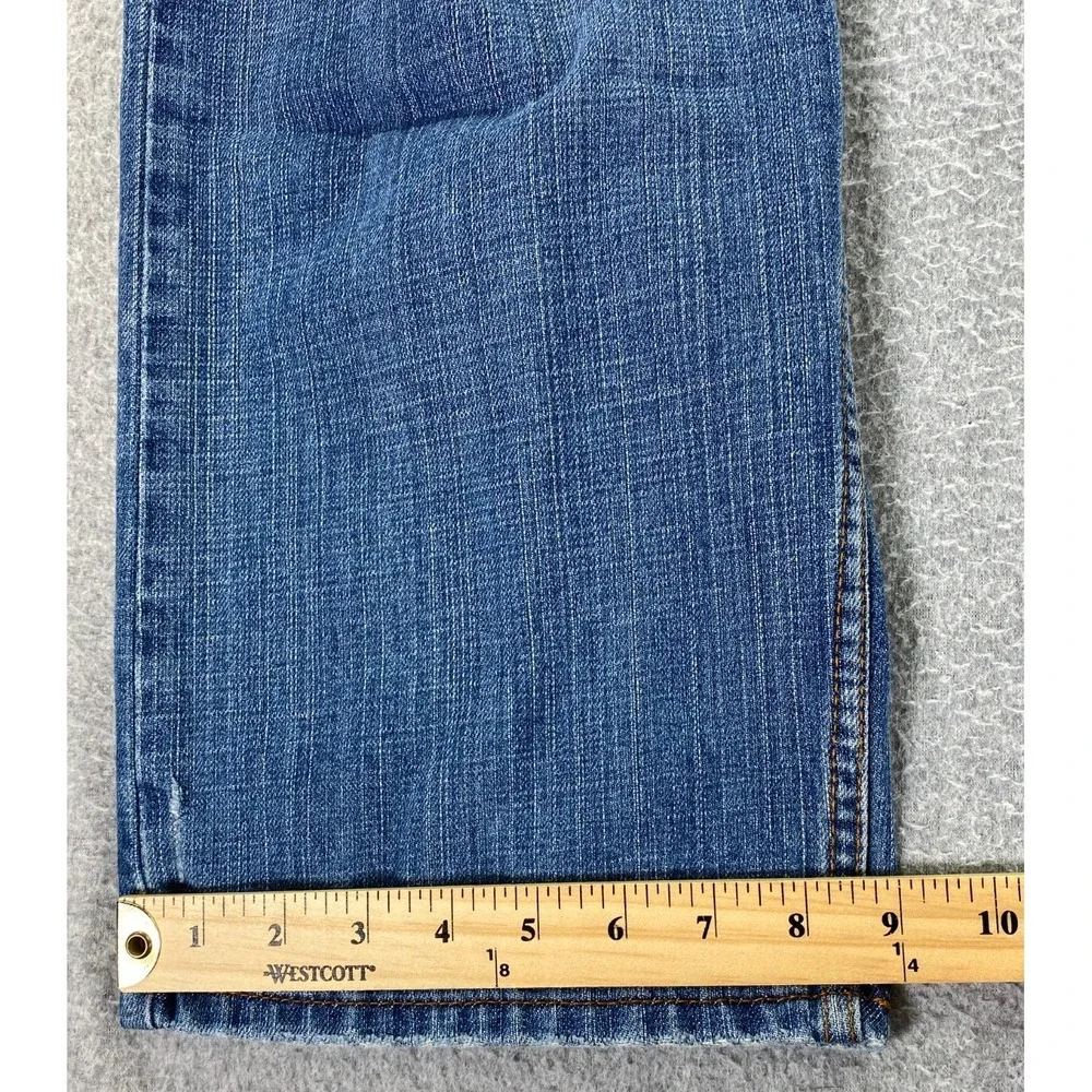 Levis 559 Relaxed Straight Jeans Mens 36x32 Blue Med Wash 100% Cotton Distressed